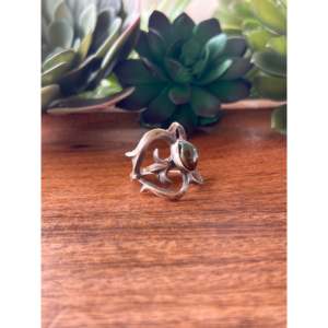 Tonya Yazzie Kingman Fine <b>Boho</b> Jewelry Turquoise & Sterling <b>Silver</b> <b>Ring</b> Smooth Cut Stone Size 11 Vermeil Plating Everyday Wear - Product Image 3
