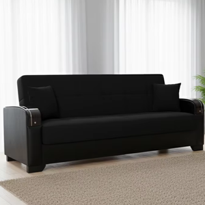 Ensemble de canapé-lit en tissu trois places, luxe moderne, mobilier de luxe moderne avec coussin de rangement pour appartement, utilisation en centre commercial, pour salon - Product Image 1