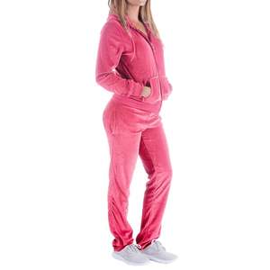 2025 hiver arrivée Premium qualité femmes 2 pièces ensemble surdimensionné Joggers sweat pantalon avec motif solide Logo personnalisé conception - Product Image 2