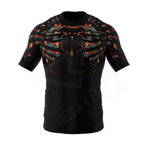 Meilleures ventes Rush Guards à manches courtes avec logo personnalisé Chemise de compression Rush Guards à prix réduit Rash Guard - Product Image 1
