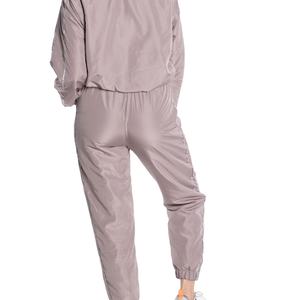 Ensemble coupe-vent imperméable en polyester à capuche pour homme, deux pièces, veste et pantalon, logo personnalisé, vêtements de sport légers, tenue de plein air - Product Image 6