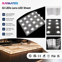 Feuille lumineuse LED flexible à 32 LED Uniform Glow avec lentille DC24V Ra>90, grandes feuilles LED rétroéclairées personnalisées pour rétroéclairage de pierre et de verre