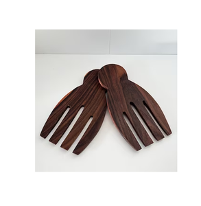 Servidores de mano de madera Cuchara Tenedor Cuchillo Cena Cubiertos Cuenco de madera para servir con juego de servidor/Comida segura La mejor calidad - Product Image 1