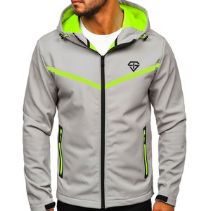 Chaqueta cortavientos impermeable Softshell ligera para hombre, ropa informal de invierno para exteriores con cuello levantado, chaqueta fina de bajo precio - Product Image 4