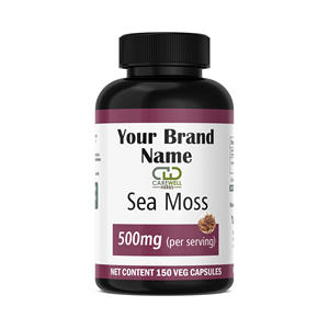 Organic Sugar Free <b>Sea</b> <b>Moss</b> Capsules Carewell Herbs Haryana Custom OEM ODM Private Label <b>Natural</b> Herbal Supplement Clean Pure - Product Image 1