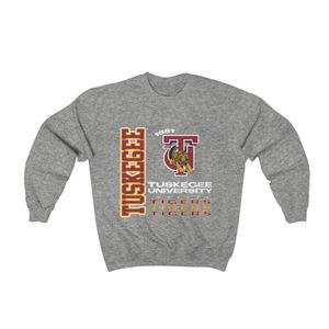 Tuskegee University sudadera Vertical Logo Tiger Mascot 1881 estampado sólido lavado verano escuela espíritu ropa personalizada Unisex - Product Image 2