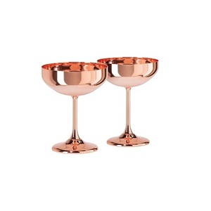 Juego de 2 vasos de cobre hechos a mano para beber jugo, forma redonda, tamaño personalizado, agua, café, vidrio para proveedor mayorista - Product Image 1