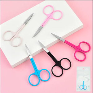 Vente en gros de ciseaux de beauté multifonctionnels en céramique, coupe-ongles droits en acier inoxydable pour le maquillage, tondeuse pour le nez incurvée et sûre - Product Image 1