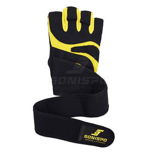 Neoprene <b>Fingerless</b> Fitness <b>Gloves</b> for Weight Lifting Gym Workout Training - Product Image 3