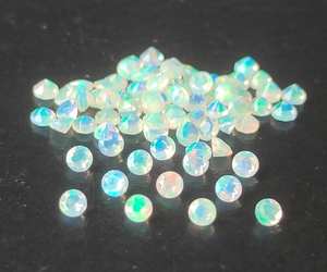 Opale d'Éthiopie naturelle multicolore, multibrillante, taille ronde facettée, 2mm-8mm, pierre précieuse de haute qualité pour la fabrication de bijoux - Product Image 5