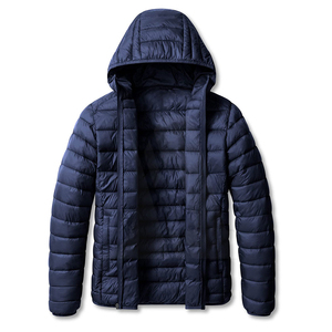 Vestes d'hiver unies et chaudes pour hommes 2025 Dernière mode décontractée Slim Fit couleur personnalisée Veste à capuche pour hommes - Product Image 2