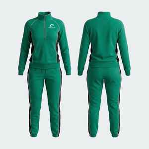 2026 Regular Fit Full Sleeve Tracksuit <b>Women</b> Winter Tracksuit Set 100%Polyester Breathable Windproof Solid <b>Pattern</b> - Product Image 6