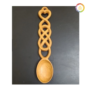 Juego de Cucharas de Madera, Cuchara con Diseño de Flor, Cuchara con Diseño de Hoja, Utensilios de Cocina de Madera Natural para Cocina - Product Image 1