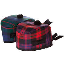 Customizable Elegant Dark <b>Blue</b> Glengarry Hat with Satin <b>Ribbon</b> Handmade 3D Embroidered Logo for Outdoor Sports - Product Image 2