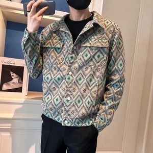 Manteau de cow-boy d'automne pour hommes avec vestes en jean imprimées homme grande taille vêtements de haute qualité - Product Image 4