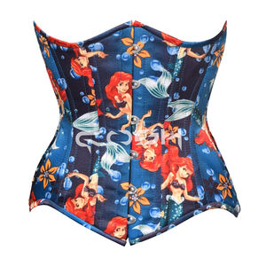 Corsé con estampado de fantasía de sirena sublimado personalizado con cierre frontal Busk - Product Image 3