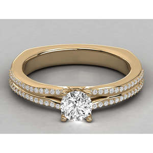 Anillo de Diamante Solitario Brillante en Oro de 9K - Product Image 3