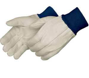 Guantes de seguridad industrial de alta resistencia de 24 OZ más vendidos Guantes de trabajo de algodón de triple Palma con banda de molino en caliente Desgaste de seguridad al aire libre - Product Image 1