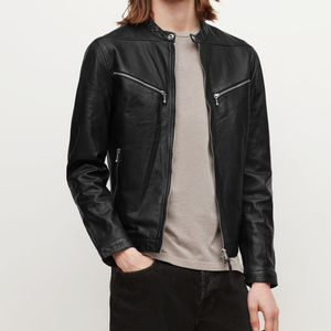 Chaqueta de Cuero Vacuno Genuino para Hombre, Estilo Urbano, Impermeable, Cortavientos, para Invierno, 100% Auténtica, Pakistán 2023 - Product Image 3