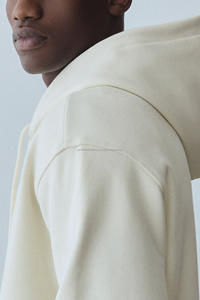 Sweat-shirt beige personnalisé avec logo brodé, impression, matière en coton doux et polyester, confortable, designs personnalisés, hiver - Product Image 4