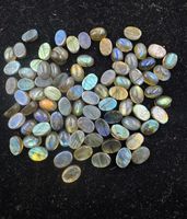 Pierres précieuses en labradorite bleue de haute qualité, forme ovale lisse, cabochon naturel 10x14mm pour la fabrication de bijoux