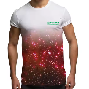 Camisetas de Algodón/Bambú con Estampado Tie Dye, Hombros Caídos, Cuello Redondo, Resistentes, Ecológicas, Corte Regular, Transpirables, Venta Caliente OEM - Product Image 4