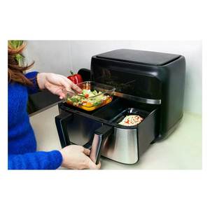 Plat à four en verre borosilicate transparent (20x17x6cm) pour friteuse à air 211B100 7640 pour modèle Pyrex - Product Image 2