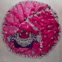 Paillettes de broderie en soie organza lourde de qualité supérieure coupe travail avec Cancan et toile Patta saree Lehenga Choli le plus populaire