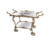 Grande décoration Antique dorée avec design de fleurs Unique, Style moderne, grandes étagères de rangement de service, nouvelles