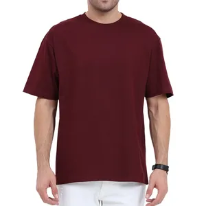 Camiseta en blanco verde botella para hombre de talla grande, Camiseta de algodón 220 GSM 100%, camiseta de gran tamaño - Product Image 5