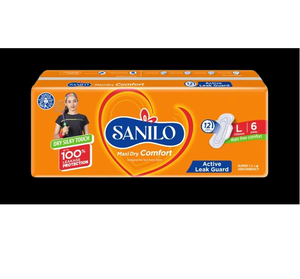 Serviettes hygiéniques Sanilo Dry Comfort, grande taille, douces, protection douce, conçues pour une forte absorption, 6 serviettes - Product Image 2