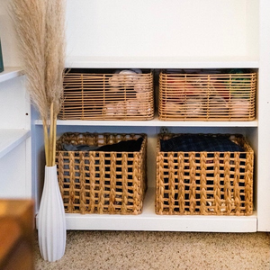 Viet Fargimex Handcrafted Natural <b>Water</b> <b>Hyacinth</b> <b>Storage</b> <b>Basket</b> Laundry <b>Basket</b> for Dirty Clothes and Towels Interior Decor - Product Image 6