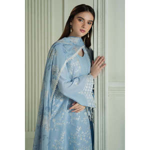 CROSS STITCH-3PC Ensemble chemise brodée en lawn pour femme avec dupatta imprimé en mousseline et pantalon-BIC-4612 - Product Image 5