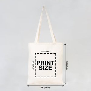 Customizable 220 Gsm Cotton Tote <b>Bags</b> with Leopard Pattern <b>Long</b> Handle Eco-Friendly & Reusable for Screen Printing - Product Image 2