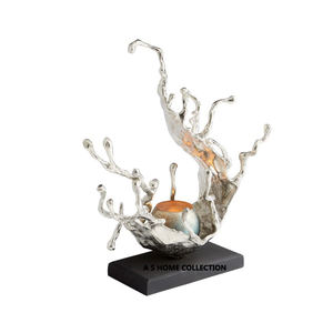 Soporte decorativo con forma de coral de Metal de lujo para boda, iglesia, decoración de vacaciones, candelabro plateado de Halloween, centro de mesa - Product Image 1
