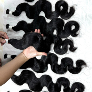 Vendedores de cabello Remy baratos Extensión de cabello humano con ondas corporales a granel Color natural Sin desprendimiento ni enredos - Product Image 1