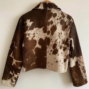 Trendy Genuine Leather Women's Jackets Crafted Real Cowhide Beading <b>Canvas</b> Modern Stylish Streetwear Waterproof Breathable - Product Image 5