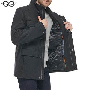 Manteau multi-poches pour hommes Veste utilitaire d'extérieur durable Poches de rangement multiples Fermeture à glissière complète sur le devant - Product Image 2