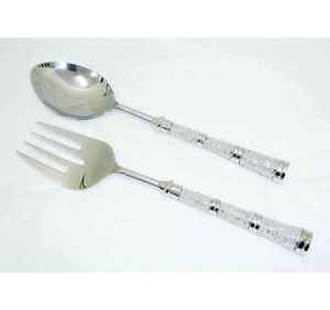 ชุดเซิร์ฟเวอร์สลัดสแตนเลส,มือจับเรซินโบราณล่าสุดและชุดเซิร์ฟเวอร์สลัดสแตนเลสพร้อมด้ามจับทำด้วยมืออันหรูหรา - Product Image 4