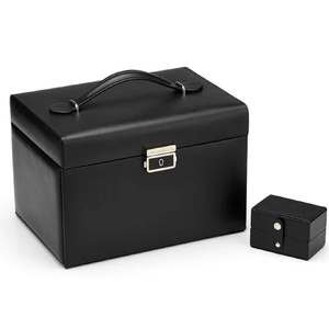 Caja de joyería de metal de color blanco al por mayor elegante cuadrado estampado cuadrado para mejorar su colección - Product Image 4