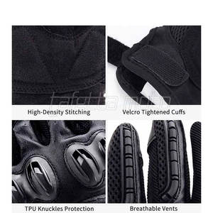 Gants de moto légers en cuir véritable Nouvelle arrivée Prix raisonnables Gants de moto de longueur régulière - Product Image 3