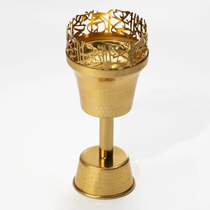 Brûleur d'encens en métal de luxe avec calligraphie arabe 2025, base en bois, argent, pour table, Bakhoor, prix de gros, M R Handicrafts Incense - Product Image 4