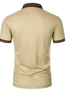 Manches courtes pour hommes de haute qualité pour T-shirt polo nouveau style personnalisable avec tissu en toile à motif solide - Product Image 3