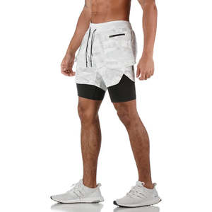 Pantalones cortos de doble capa transpirables para hombre - Product Image 1