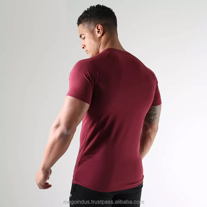 Camiseta de ejercicios de entrenamiento de gimnasio de talla grande para hombre 95% algodón personalizado Fitness gimnasio camiseta entrenamiento deportivo ejercicio camisetas de compresión - Product Image 2