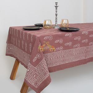 Mantel floral con estampado floral Dabu hecho a mano, cubierta de algodón estilo rústico francés indio para comedor, bodas y hogar. - Product Image 2