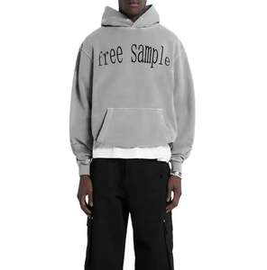 Sweats à capuche pulls vierges pour hommes Logo personnalisé qualité de luxe sweat à capuche pour hommes Streetwear 400-500gsm sweat à capuche lourd - Product Image 6