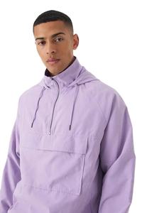 Veste coupe-vent pour homme sur mesure, design haut de gamme avec col montant, taille personnalisée, toile légère pour l'hiver, OEM - Product Image 2