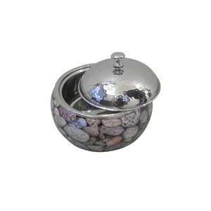 Restaurant Hotel Dining <b>Table</b> Top Casseroles Serving Hot Pot Best Quality Enamel Printed Finishing Casserole Serving Hot Pot - Product Image 5