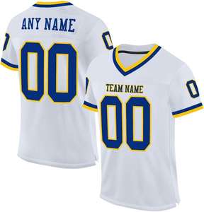 Camiseta de fútbol blanca personalizada con detalles verdes para hombre, uniforme de equipo sublimado con cuello en V, manga corta, opción de logotipo, nombre y número, malla - Product Image 4